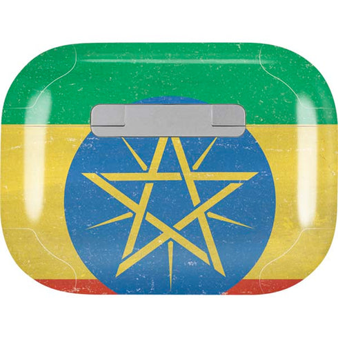 Ethiopia Flag Distressed AirPods Skins