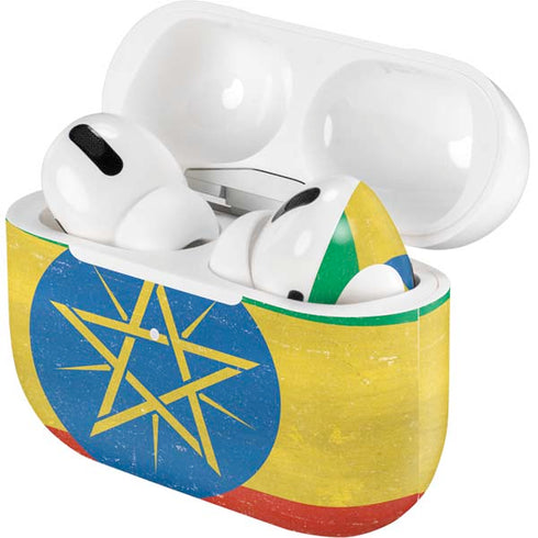 Ethiopia Flag Distressed AirPods Skins