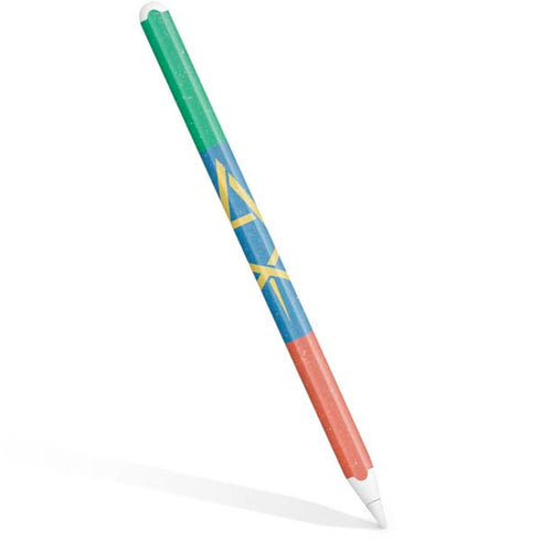 Ethiopia Flag Distressed Apple Pencil (2nd Gen 2019) Skin