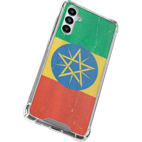 Ethiopia Flag Distressed Gabb Phone 4 Clear Case