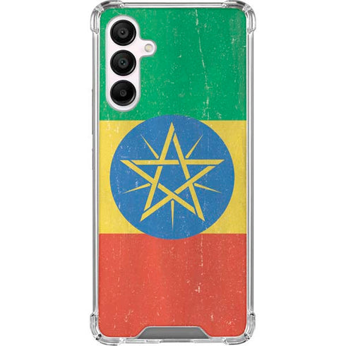 Ethiopia Flag Distressed Galaxy A16 5G Clear Case
