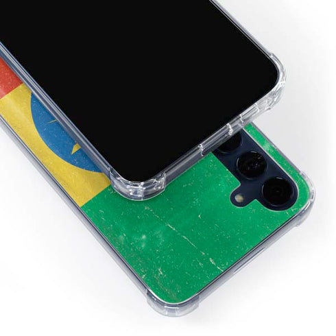 Ethiopia Flag Distressed Galaxy A55 5G Clear Case