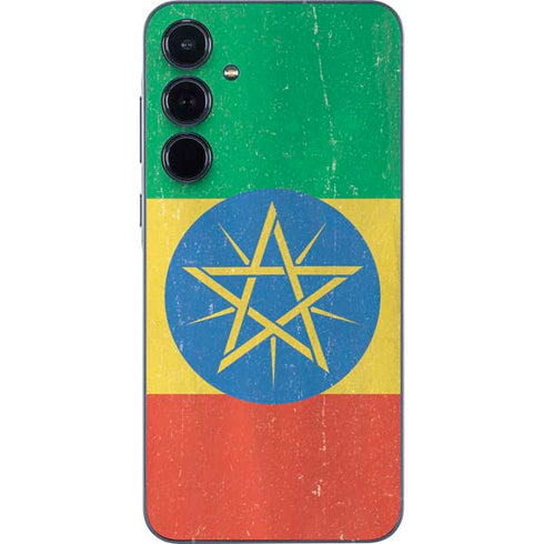 Ethiopia Flag Distressed Galaxy A55 5G Skin