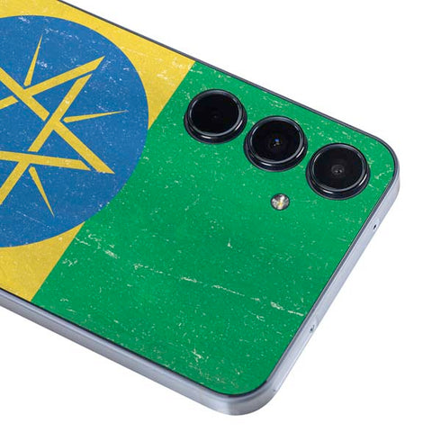 Ethiopia Flag Distressed Galaxy A55 5G Skin