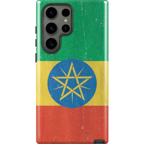 Ethiopia Flag Distressed Galaxy S23 Ultra Pro Case