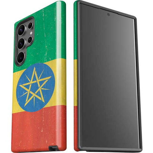 Ethiopia Flag Distressed Galaxy S23 Ultra Pro Case