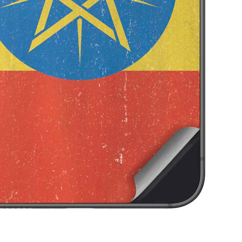 Ethiopia Flag Distressed Galaxy S25 Plus Skin