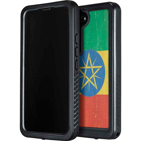 Ethiopia Flag Distressed Galaxy S24 Plus Waterproof Case