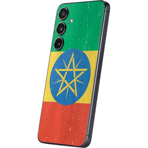 Ethiopia Flag Distressed Galaxy S25 Skin