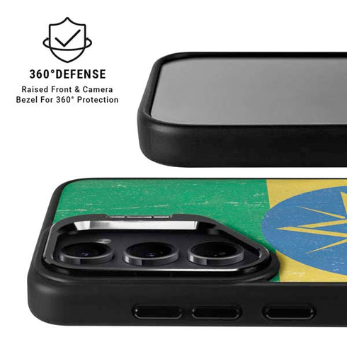 Ethiopia Flag Distressed Galaxy S25 Ultra Kickstand Case