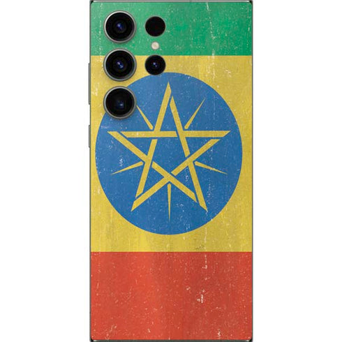 Ethiopia Flag Distressed Galaxy S24 Ultra Skin