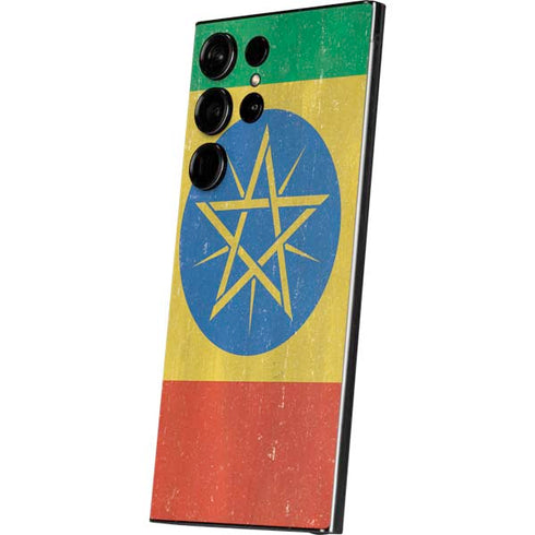 Ethiopia Flag Distressed Galaxy S25 Ultra Skin