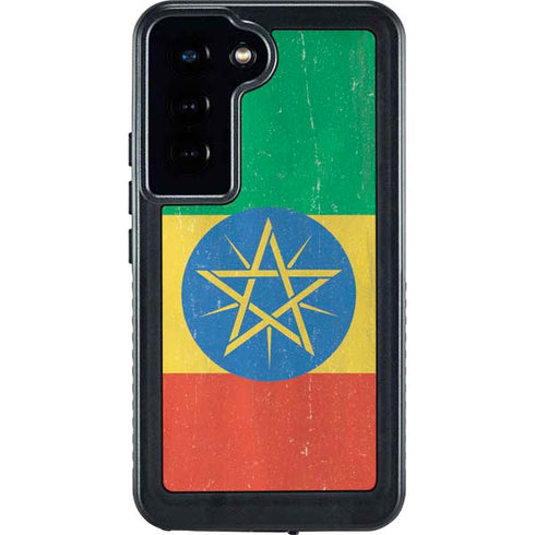 Ethiopia Flag Distressed Galaxy S24 Waterproof Case
