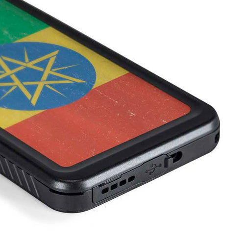 Ethiopia Flag Distressed Galaxy S24 Waterproof Case
