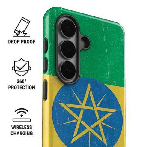 Ethiopia Flag Distressed Galaxy S26 Plus Impact Case