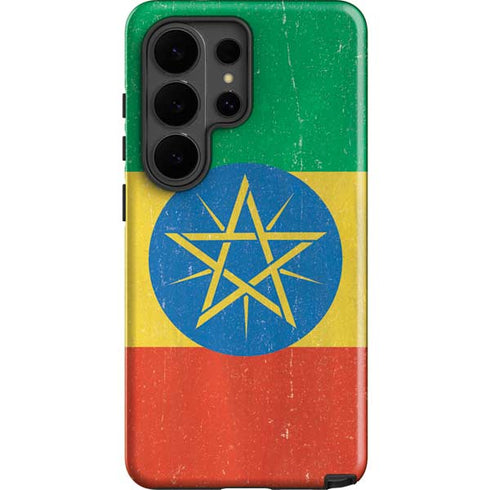 Ethiopia Flag Distressed Galaxy S26 Ultra Impact Case