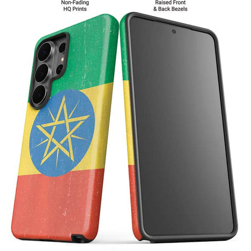 Ethiopia Flag Distressed Galaxy S26 Ultra Impact Case