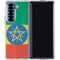 Ethiopia Flag Distressed Galaxy Z Fold7 Clear Case