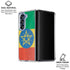 Ethiopia Flag Distressed Galaxy Z Fold7 Clear Case