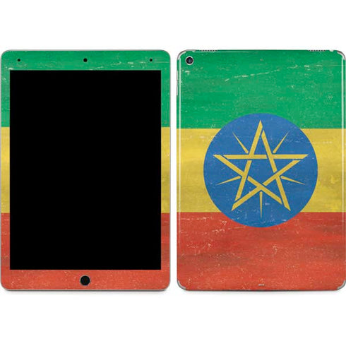 Ethiopia Flag Distressed iPad Skins