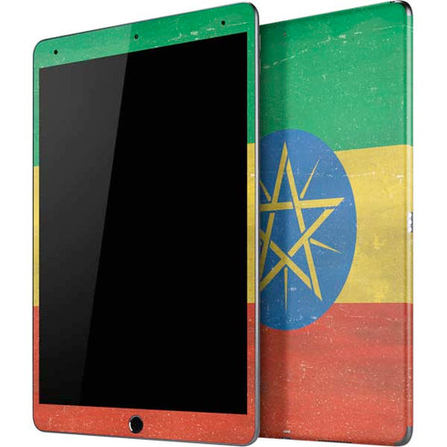 Ethiopia Flag Distressed iPad Skins