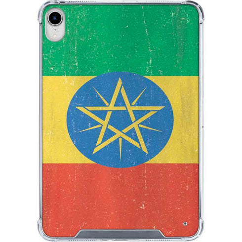 Ethiopia Flag Distressed iPad 11th Gen (2025) Clear Case