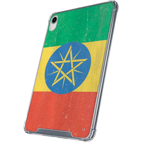 Ethiopia Flag Distressed iPad 11th Gen (2025) Clear Case