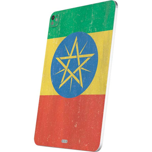Ethiopia Flag Distressed iPad Pro 13in M4 (2024) Skin