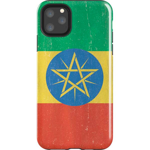 Ethiopia Flag Distressed iPhone Cases