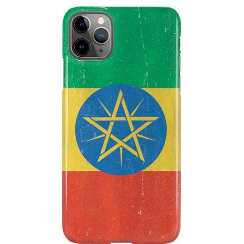 Ethiopia Flag Distressed iPhone Cases