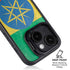 Ethiopia Flag Distressed iPhone 15 Plus Kickstand Case