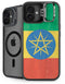 Ethiopia Flag Distressed iPhone 16 Plus Kickstand Case
