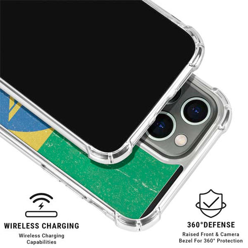 Ethiopia Flag Distressed iPhone 16 Pro Clear Case