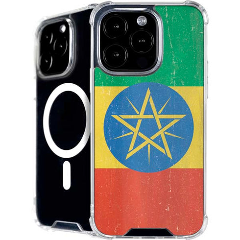 Ethiopia Flag Distressed iPhone 16 Pro Max MagSafe Case