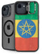 Ethiopia Flag Distressed iPhone 16e Kickstand Case