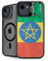 Ethiopia Flag Distressed iPhone 16e Kickstand Case