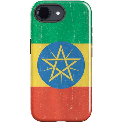 Ethiopia Flag Distressed iPhone 16e Impact Case