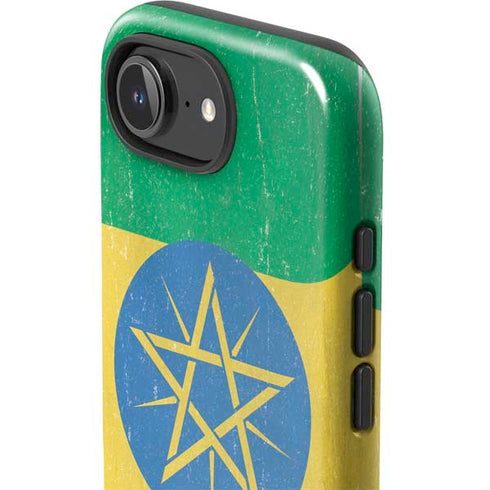 Ethiopia Flag Distressed iPhone 16e Impact Case