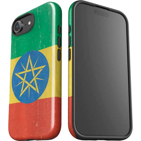 Ethiopia Flag Distressed iPhone 16e Impact Case