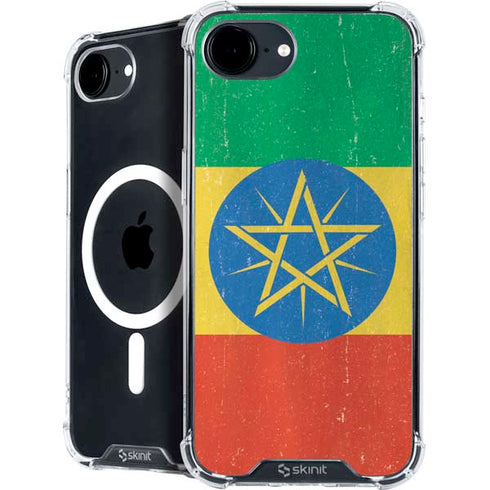 Ethiopia Flag Distressed iPhone 16e MagSafe Case