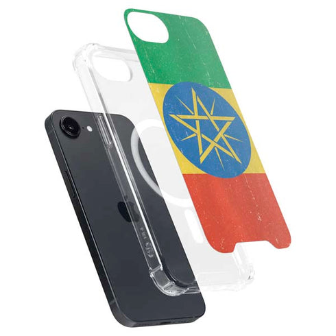 Ethiopia Flag Distressed iPhone 16e MagSafe Case