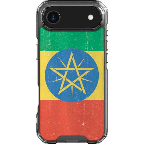 Ethiopia Flag Distressed iPhone 17 Air Clear Case