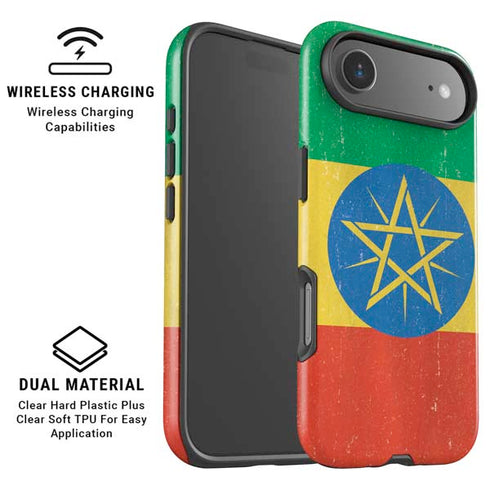 Ethiopia Flag Distressed iPhone 17 Air Magsafe Impact Case