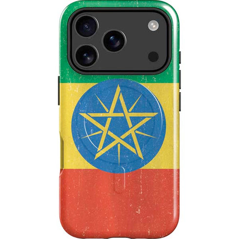 Ethiopia Flag Distressed iPhone 17 Pro Magsafe Impact Case