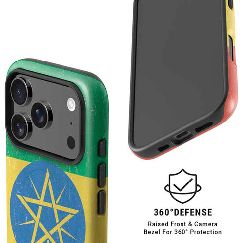 Ethiopia Flag Distressed iPhone 17 Pro Magsafe Impact Case