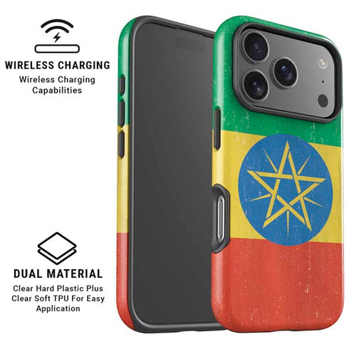 Ethiopia Flag Distressed iPhone 17 Pro Magsafe Impact Case