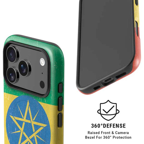 Ethiopia Flag Distressed iPhone 17 Pro Max Magsafe Impact Case