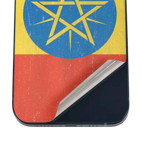 Ethiopia Flag Distressed iPhone 17 Pro Max Skin