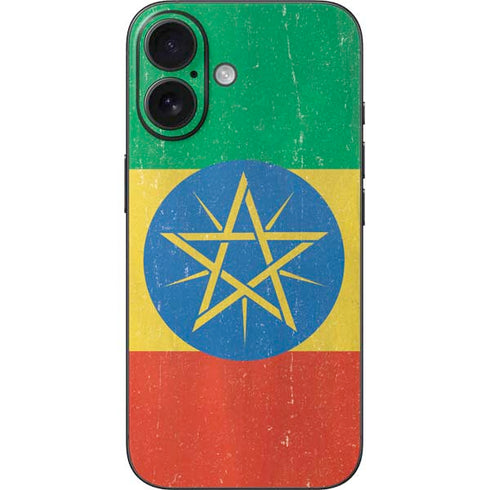 Ethiopia Flag Distressed iPhone 17 Skin