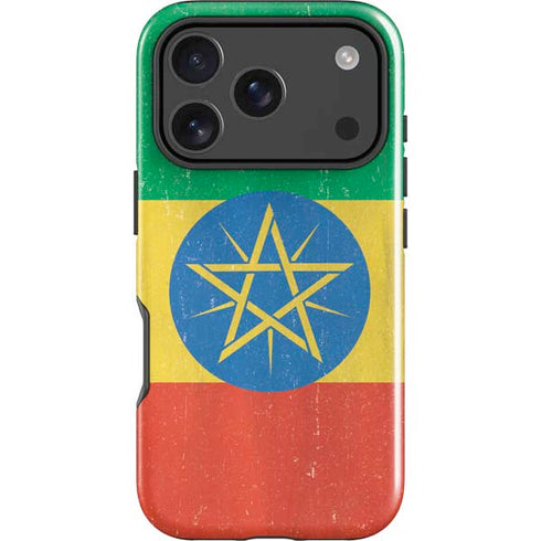 Ethiopia Flag Distressed iPhone 18 Pro Impact Case